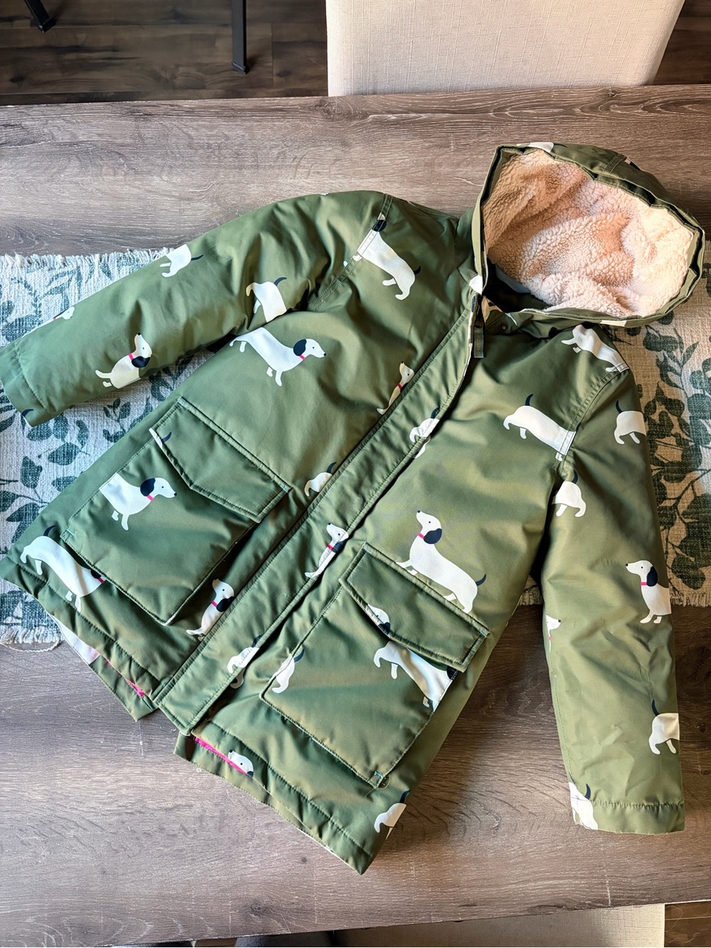 Mini Boden || Sausage Dog Dachshund Waterproof Parka - Picture 2 of 11
